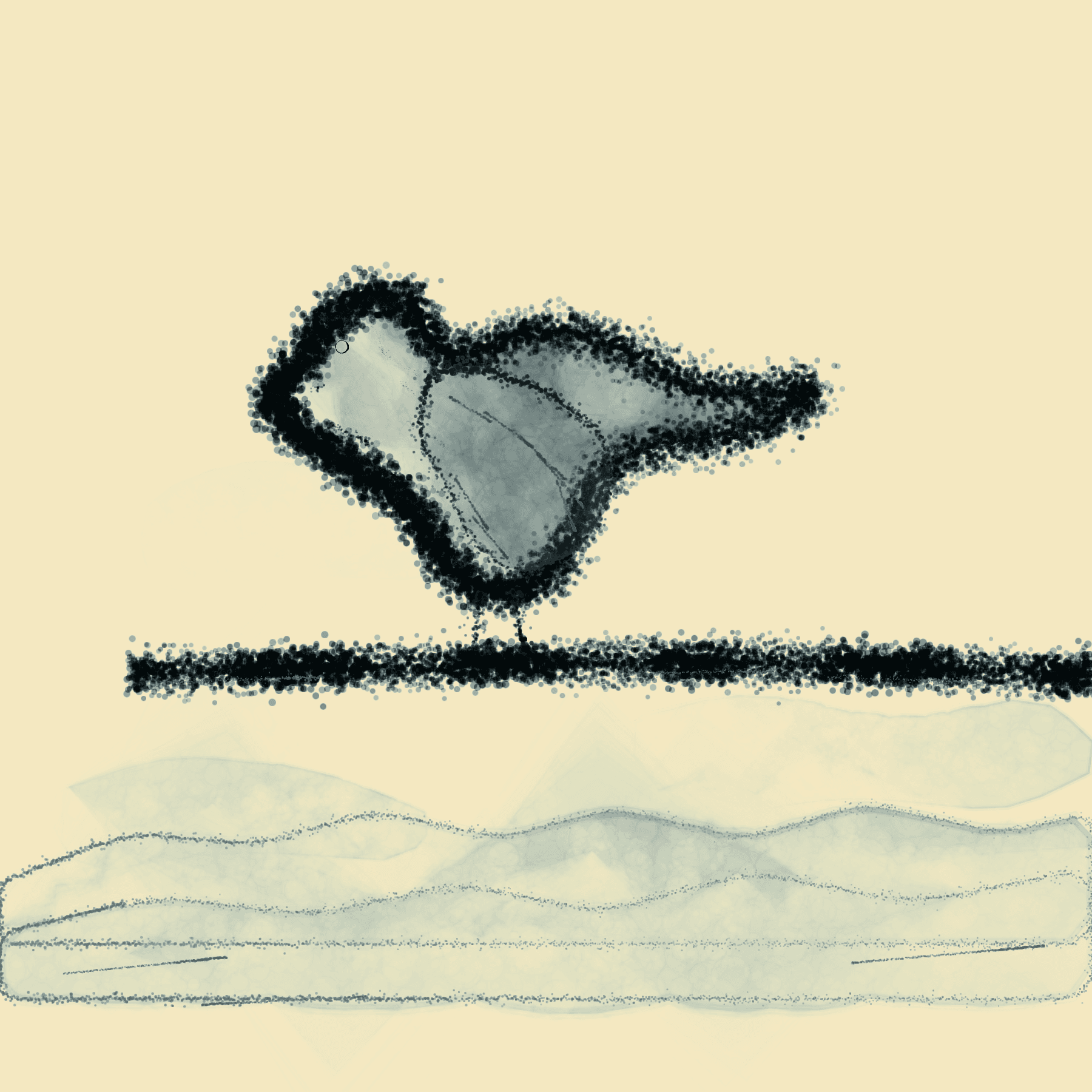 2026-08-24-taste-v2-bounded-calibration · hokusai-crow-bounded-v1-gpt-5-6-luna-04-replay-v1-painting, rendered by gpt-5.6-luna