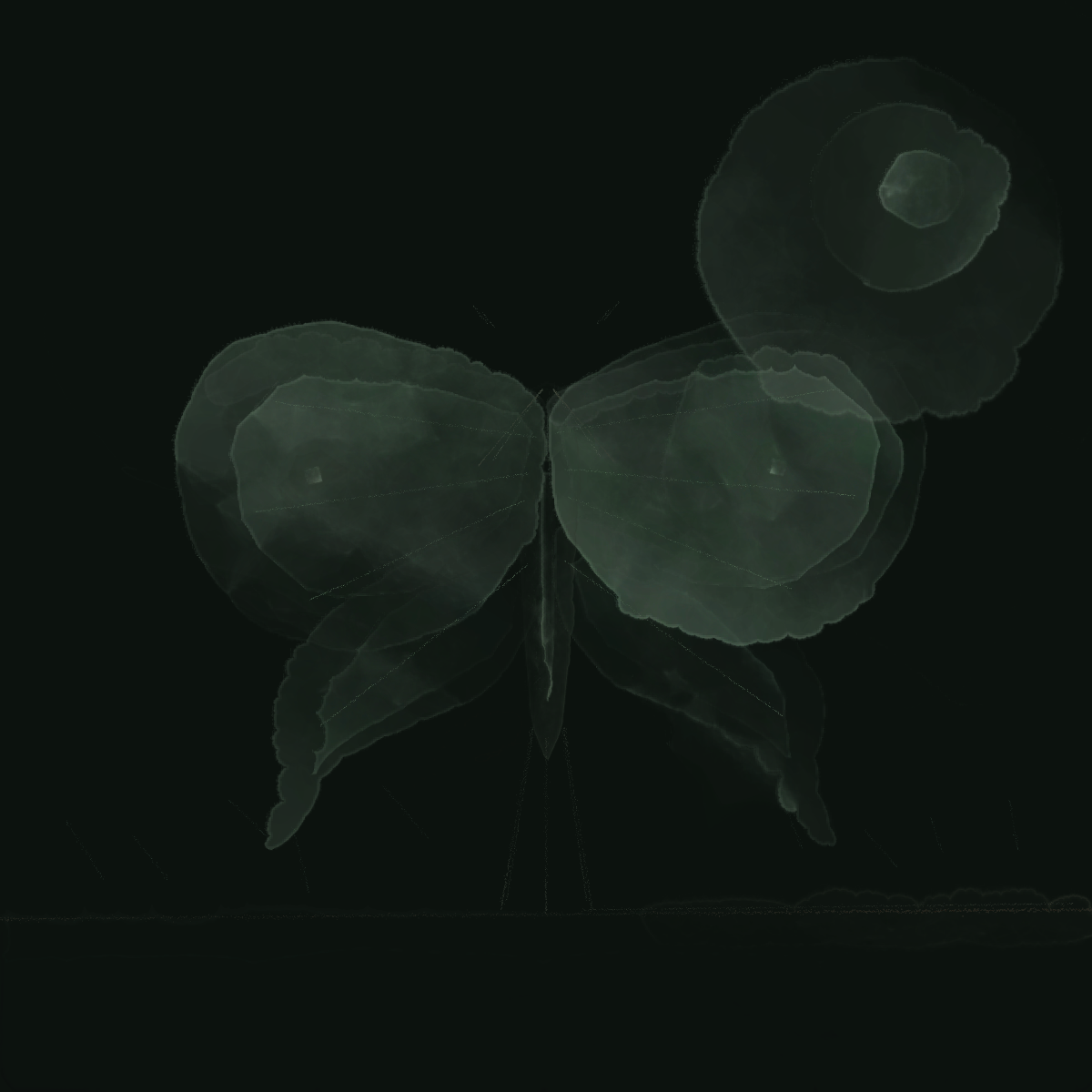 Luna moth at night, Grok 4.5