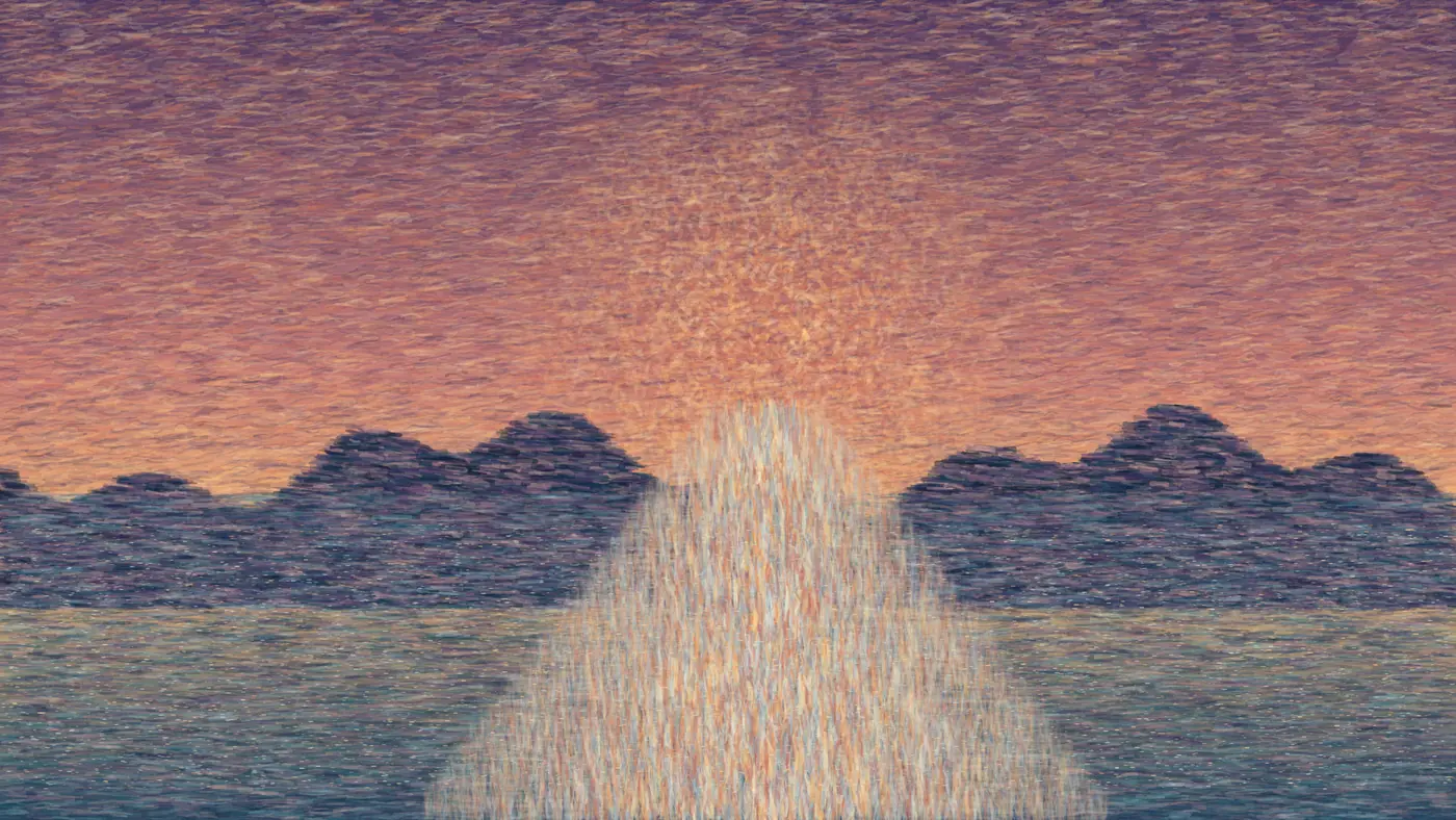 Midnight Sun Over Pack Ice