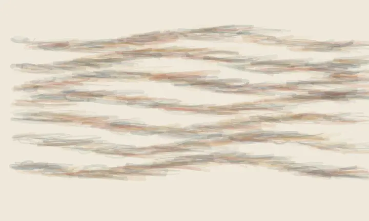 The Shore Remembers Each Wave: cumulative painting state 2 of 4; The Shore Remembers Each Wave stages unequal memory shores as a competing material path with a retained remainder.