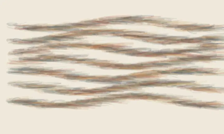 The Shore Remembers Each Wave: cumulative painting state 4 of 4; The Shore Remembers Each Wave stages unequal memory shores as a competing material path with a retained remainder.