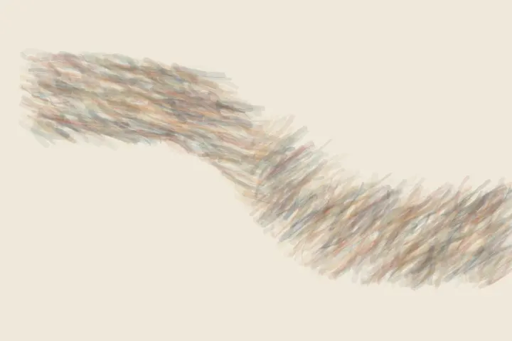 What I Could Not Stop, I Bent: cumulative painting state 2 of 4; What I Could Not Stop, I Bent stages self-chosen swerve as a competing material path with a retained remainder.