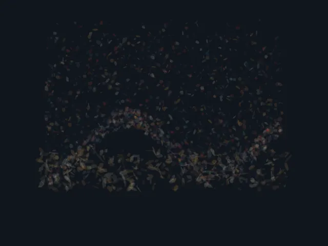 The Avalanche Learns Adhesion uses granule to arrest a competing process.