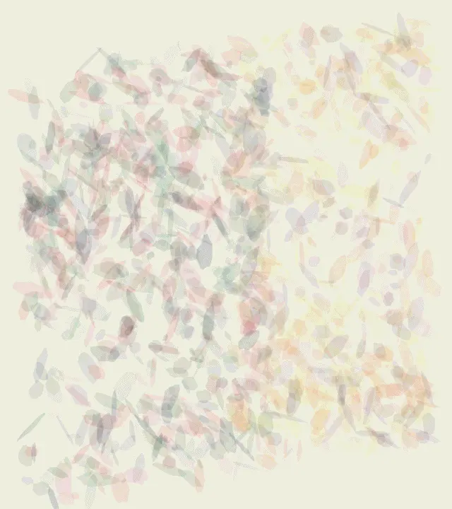 Ochre Diverts the Weight: cumulative painting state 3 of 4; Ochre Diverts the Weight uses pressure to arrest a competing process.