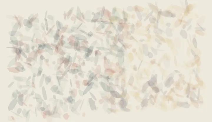 The Field Breaks Without a Line: cumulative painting state 2 of 4; The Field Breaks Without a Line uses pressure to arrest a competing process.