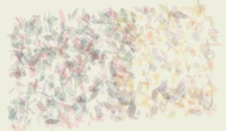 The Field Breaks Without a Line: cumulative painting state 3 of 4; The Field Breaks Without a Line uses pressure to arrest a competing process.