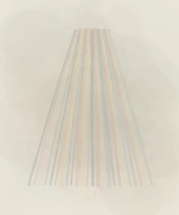 Scar as Column: cumulative painting state 1 of 4; Scar as Column stages scar carries compressive load as a material consequence of breakage.