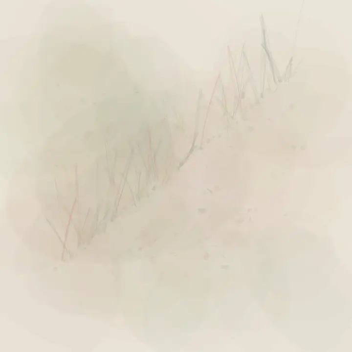 Garden in the Fault: cumulative painting state 2 of 4; Garden in the Fault stages root growth inhabits fracture as a material consequence of breakage.