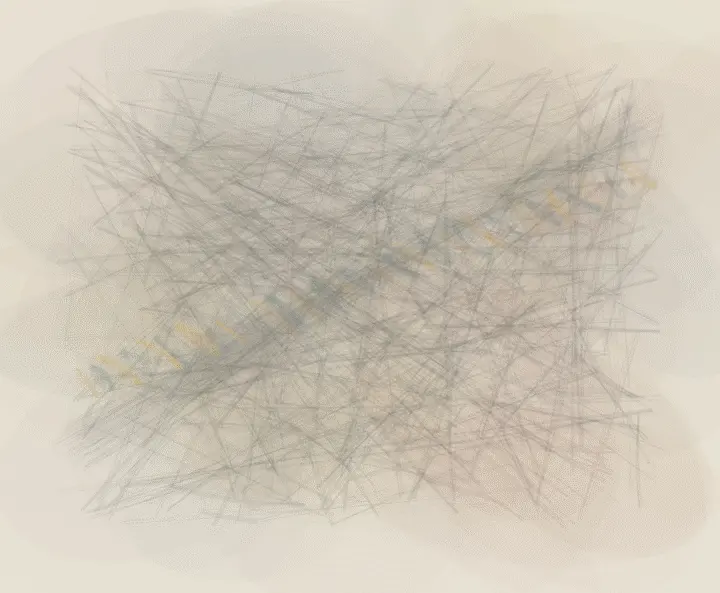 Visible Joining: cumulative painting state 3 of 4; Visible Joining stages joining remains materially exposed as a material consequence of breakage.