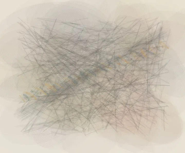 Visible Joining: cumulative painting state 4 of 4; Visible Joining stages joining remains materially exposed as a material consequence of breakage.