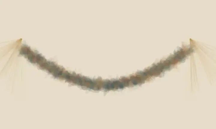Bridge Between Answers: cumulative painting state 3 of 4; suspended bridge suspends, redirects, or retains an unresolved consequence.