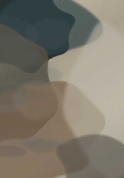 After the Three Departures: cumulative painting state 1 of 5; Soft vertical apparition is distinctive in theme but loses edge hierarchy and becomes value mush in grayscale.