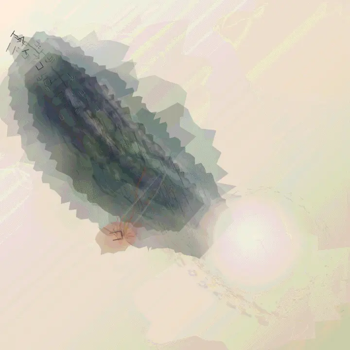 Barometric Proof, After Legibility: cumulative painting state 6 of 7; A centered soft blot floats without counterpressure, edge intelligence, or a scale ladder.