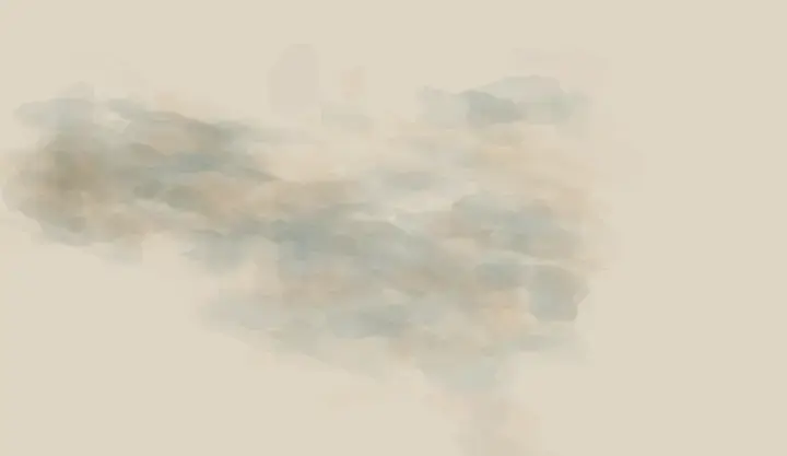 Freshness Enters Salt: cumulative painting state 1 of 4; Cold mineral matter dilutes a warmer saline body through a soft, off-axis exchange.