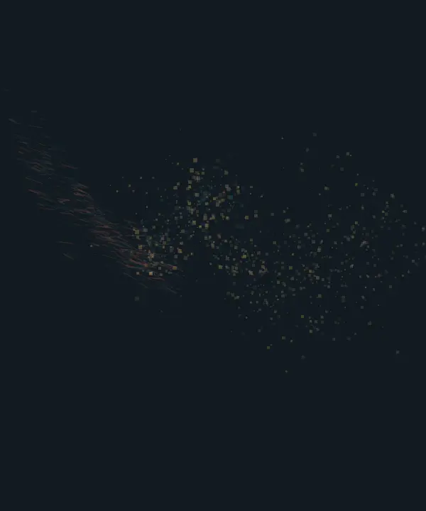 The Wound Alters the Passage: cumulative painting state 4 of 4; granular contact transfers color, pressure, and residue between unequal neighboring fields.