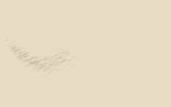 Rootwork Crosses the Fence: cumulative painting state 1 of 4; root contact transfers color, pressure, and residue between unequal neighboring fields.