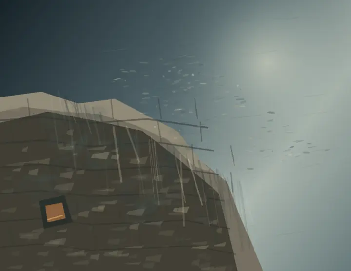 The Wall Forgets Its Weight: cumulative painting state 3 of 4; The Wall Forgets Its Weight is an independently authored causal raster study of the wall becomes weather.