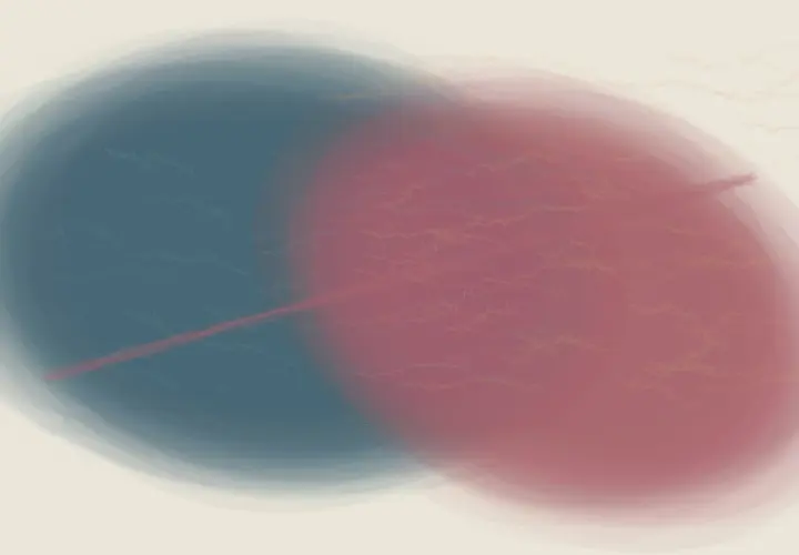 Weather Enters Weather: cumulative painting state 3 of 4; Weather Enters Weather stages weather entrainment as reciprocal material consequence.