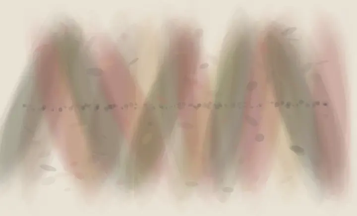 Wall of Every Touch: cumulative painting state 3 of 4; Wall of Every Touch stages fingerprint memory wall as reciprocal material consequence.
