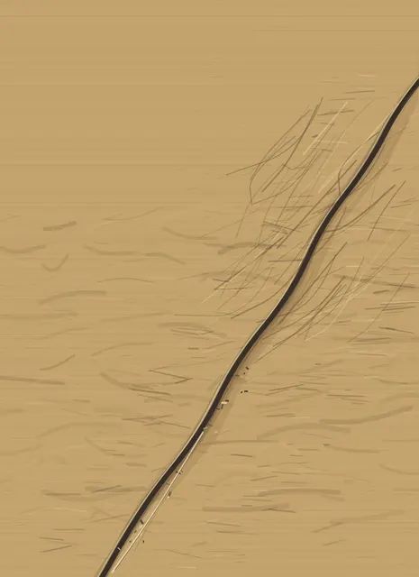 The Sand Learns One Direction answers the prompt through command-combed desert, authored as an independent deterministic raster system.