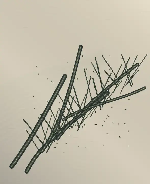 Living Grain Through Heat: cumulative painting state 2 of 4; Living Grain Through Heat answers the prompt through surviving branch lattice, authored as an independent deterministic raster system.
