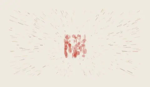 The Question Finds One Weight: cumulative painting state 2 of 4; The Question Finds One Weight makes many weak summons concentrate into one irreversible weight visible.