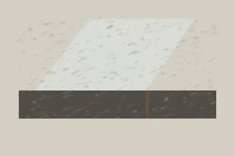 Winter Sets the Table: cumulative painting state 4 of 4; Winter Sets the Table makes cold light deposits unequal planes across a horizontal surface visible.