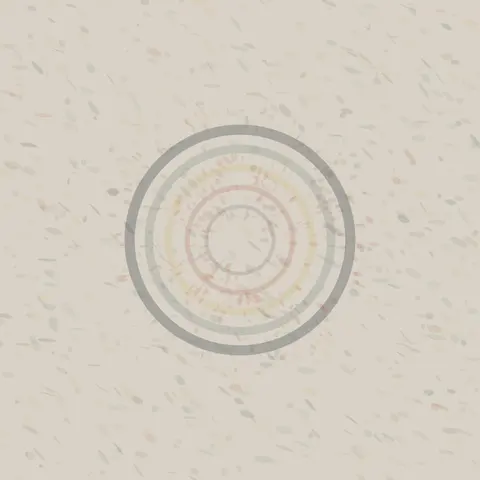 A Landing Awaiting Nobody: cumulative painting state 3 of 4; A Landing Awaiting Nobody makes impact geometry persists although no traveler appears visible.