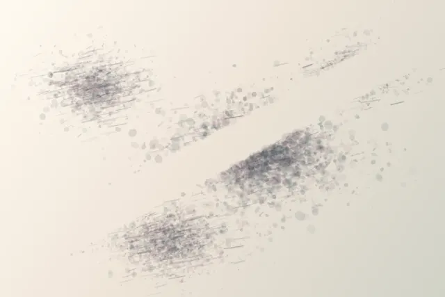 Unequal monotype pressure blooms write across warm paper while a necessary diagonal wake remains open between them; the deposits are changes in paper pressure rather than stamped spots.