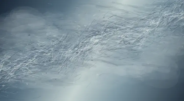 Cold Answers in the Skin: cumulative painting state 3 of 3; A frost-thin blue-gray field gathers graphite along an oblique thermal front; lifted mineral passages interrupt the pressure without outlining an organism.
