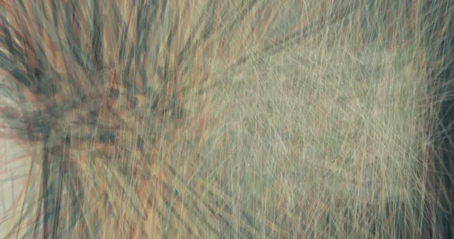Smoke chalk compresses toward an off-frame pressure while a pale camouflage wake opens to the right; the change is carried by spacing and opacity rather than a target.