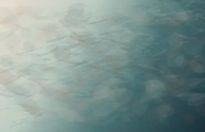 The Membrane Lets One Signal Through: cumulative painting state 1 of 3; Wax-resist ground opens into a torn translucent threshold; one pale signal changes from carbon pressure to oxidized color after crossing into deep teal.