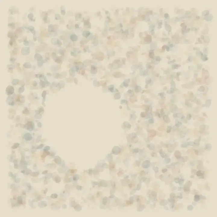 The Center They Refuse to Fill: cumulative painting state 2 of 4; peripheral colony exchange turns many local decisions into an open spatial event.