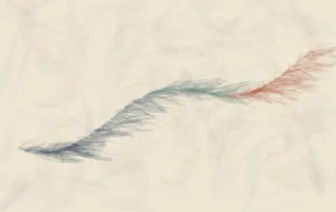 The Verb Oxidizes in Transit: cumulative painting state 3 of 4; The Verb Oxidizes in Transit makes verb-oxidation physically alter load, direction, density, or residual meaning.