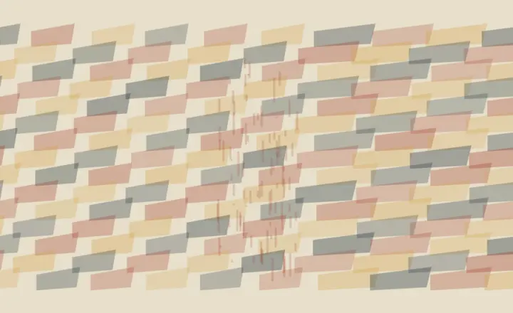 Roads Refuse a Common Measure: cumulative painting state 2 of 4; Roads Refuse a Common Measure makes incompatible road gauges load a shared ground visible through material consequence.