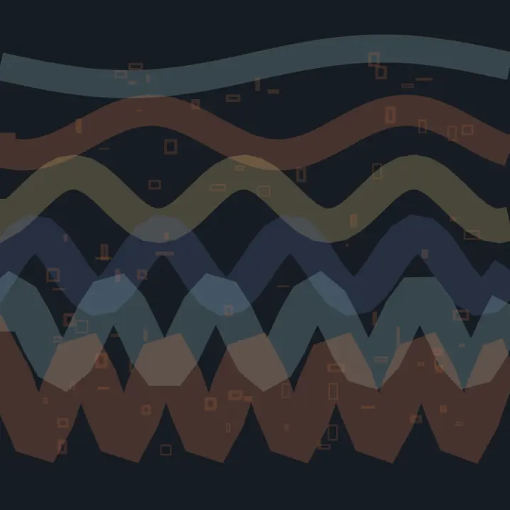 Six Skies Under One Lintel: cumulative painting state 2 of 4; Six Skies Under One Lintel makes six atmospheric pressures deform one lintel visible through material consequence.