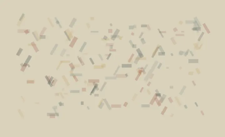 An Atlas of Failed Joins: cumulative painting state 1 of 4; An Atlas of Failed Joins makes a map is made only from failed joints visible through material consequence.