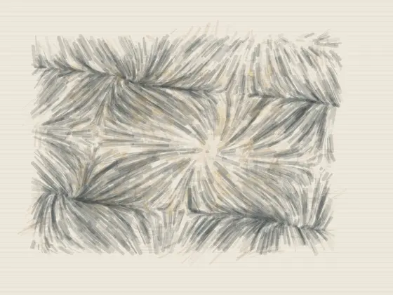 What Holds When Weather Enters: cumulative painting state 3 of 4; What Holds When Weather Enters answers an open prompt through load-bearing weave, authored as an independent causal raster system.