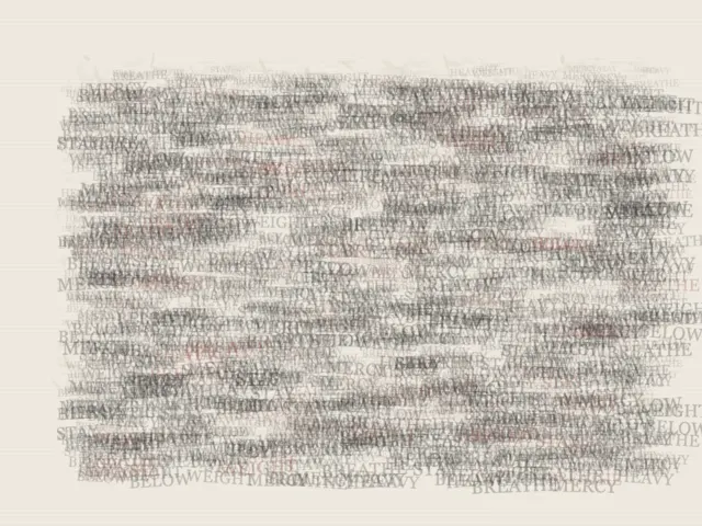 Language Acquires Weight answers an open prompt through typographic pressure geology, authored as an independent causal raster system.