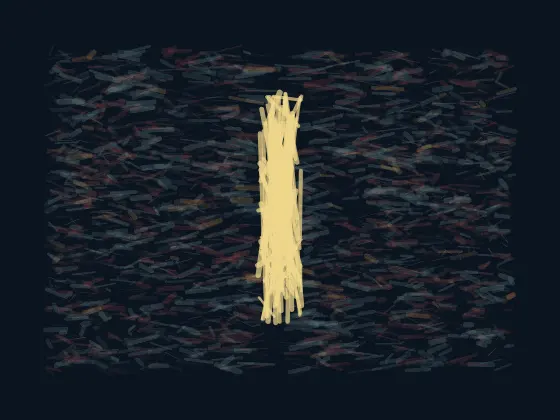 The Crossing Does Not Close: cumulative painting state 3 of 4; The Crossing Does Not Close answers an open prompt through tensile fracture, authored as an independent causal raster system.