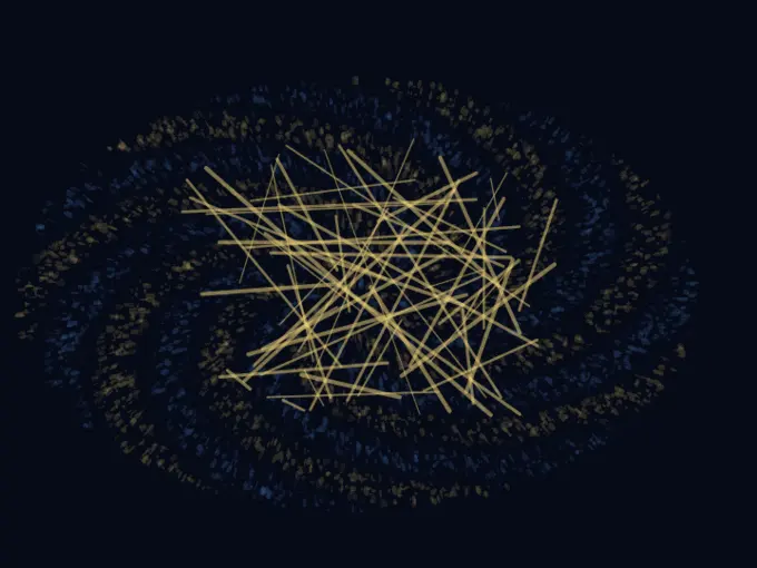 Night Learns It Has Depth: cumulative painting state 4 of 4; Night Learns It Has Depth answers an open prompt through luminous interference, authored as an independent causal raster system.