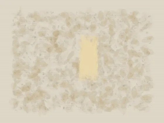 The Small Mark Alters the Climate: cumulative painting state 3 of 4; The Small Mark Alters the Climate answers an open prompt through scale cascade, authored as an independent causal raster system.