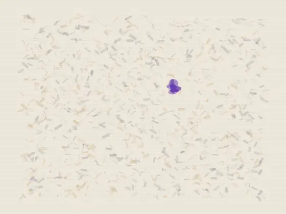 Violet Interrupts Ochre Once: cumulative painting state 1 of 4; Violet Interrupts Ochre Once answers an open prompt through chromatic signature, authored as an independent causal raster system.