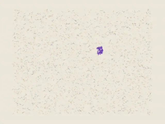 Violet Interrupts Ochre Once answers an open prompt through chromatic signature, authored as an independent causal raster system.