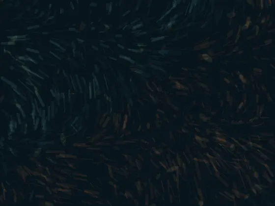 The Estuary Invents Its Own Weather: cumulative painting state 1 of 4; The Estuary Invents Its Own Weather answers an open prompt through anisotropic wet transport, authored as an independent causal raster system.