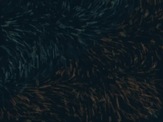 The Estuary Invents Its Own Weather: cumulative painting state 2 of 4; The Estuary Invents Its Own Weather answers an open prompt through anisotropic wet transport, authored as an independent causal raster system.