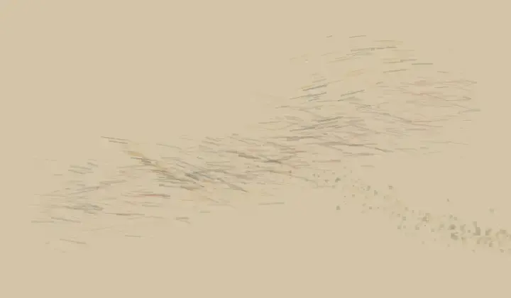 Migration Deposits a City: cumulative painting state 3 of 4; urban-deposition changes the support through deposition, pressure, absorption, or abrasion.