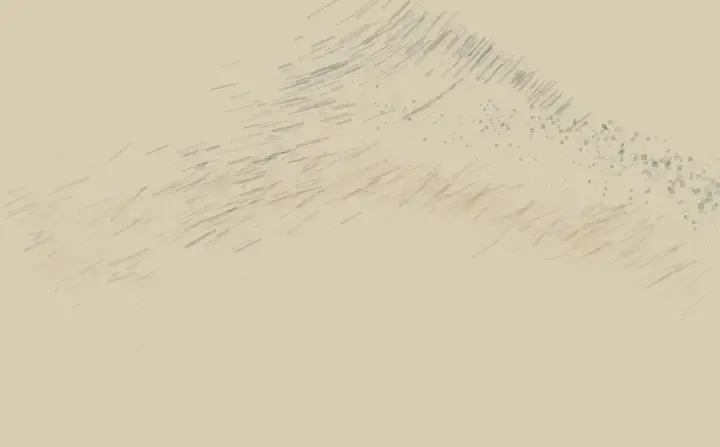 Field After the Release: cumulative painting state 4 of 4; wind-deposition changes the support through deposition, pressure, absorption, or abrasion.