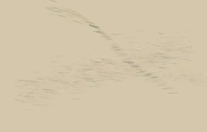 Landing That Listens: cumulative painting state 3 of 4; acoustic-imprint changes the support through deposition, pressure, absorption, or abrasion.