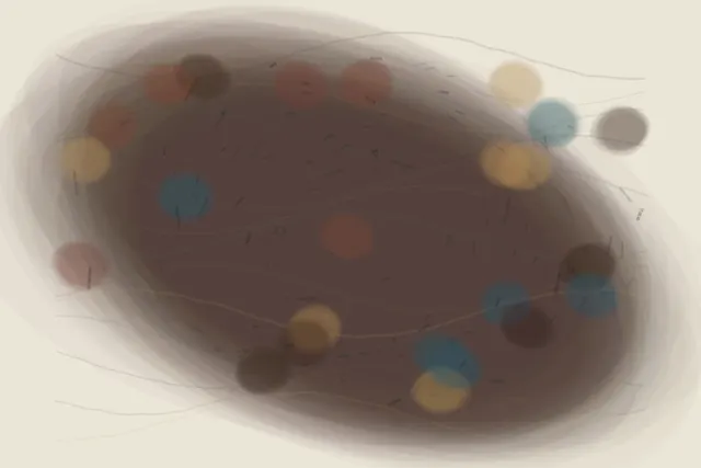 Every Departure Leaves Warmth translates departure-memory strata into a local relational field.